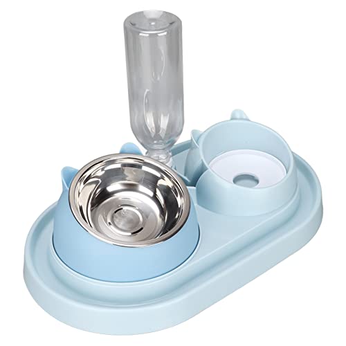 Katzenfutter- Und Wassernapf-Set, Langsames Füttern, Automatisches Trinkwasser Und Katzenfutternapf Für Welpen, Kätzchen, Kaninchen, Haustier-Futterspender von ZLXHDL