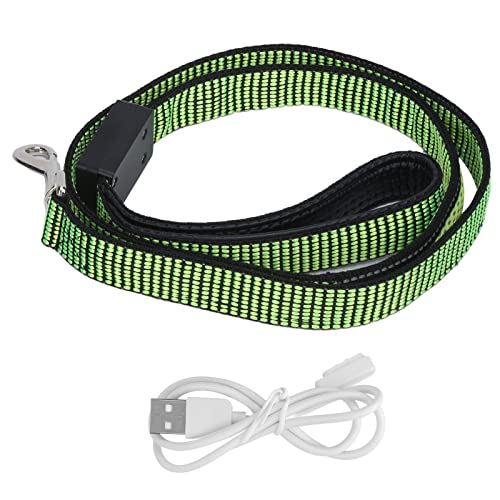 LED Hunde -Leine USB -wiederaufladbare Lichthunde -Leine für Nachtsicherheit, teleskopisch Leuchtend Hundetraktionsseil für kleine und mittlere Hunde (Green) von ZLXHDL