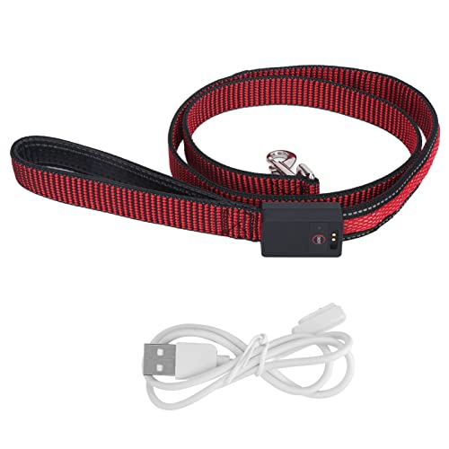 LED Hunde -Leine USB -wiederaufladbare Lichthunde -Leine für Nachtsicherheit, teleskopisch Leuchtend Hundetraktionsseil für kleine und mittlere Hunde (Red) von ZLXHDL