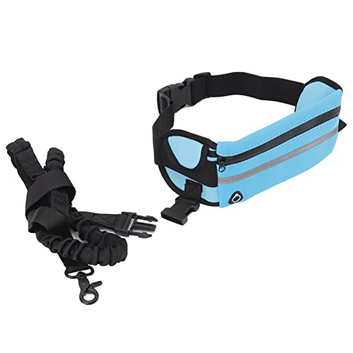 ZLXHDL Hands Dog Leash with Zipper Pouch, Dual Padded Handles, Waist Dog Leash, with Highly Reflective, Adjustable Design for Walking Jogging Training Running with Your Dog (Light Blue) von ZLXHDL