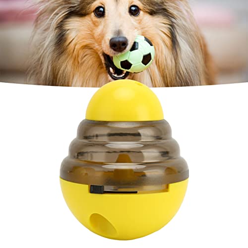 ZLXHDL Interaktives Hundespielzeug, verstellbare Leckerli-Ausgabe für Hunde, Hunde-Puzzle-Futterspender für den Innenbereich, Trainingsspielzeug, langsamer Futterspender für Welpen bei (Amarillo) von ZLXHDL