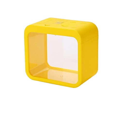 Aquarium-Starter-Kits, Fischbox mit Licht, kreatives abnehmbares Mini-Gehäuse, Aquarium-Aquarium-Zubehör (rot)(Yellow) von ZMQU