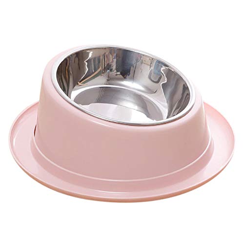 Fressnäpfe Für Hunde Fressnäpfe Für Katzen Gekippte Anti Ameisen Zylinderschale In Form Eines Hutes Mit Schrägem Mund 15 ° Gesunde Ernährung rutschfeste Katzenfutterschale Anti Leckage Basis Pink von ZNYLX