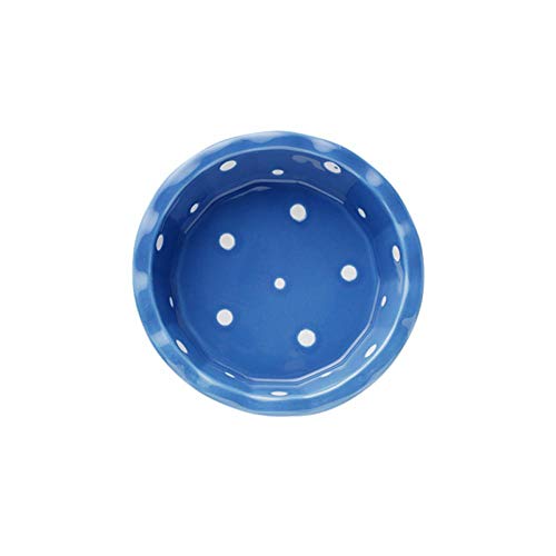 Fressnäpfe Für Hunde Fressnäpfe Für Katzen Katzenschale Hundenapf Keramik Einzelschale Regal Esstisch Katzengeschirr Katzenfutter Schüssel Halswirbelsäule Pet Bowl-Blau von ZNYLX