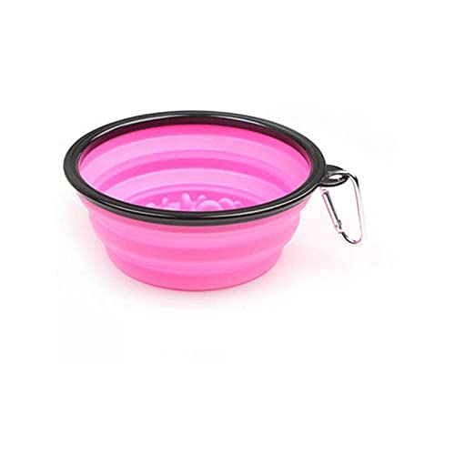 Fressnäpfe Für Hunde Fressnäpfe Für Katzen Pet Bowl Faltbares Haustier Slow Feeding Bowl Hund Katze Tragbare Reise Wasserschalen Welpenfutter Bloat Dish Pink von ZNYLX