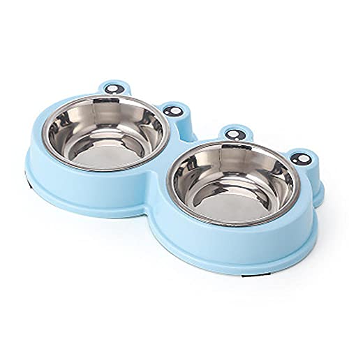 Fressnäpfe Für Hunde Fressnäpfe Für Katzen Pet Bowls Hundefutter Wasser Feeder Edelstahl Pet Drinking Dish Feeder Katze Welpen Fütterungszubehör Hundezubehör Blau von ZNYLX