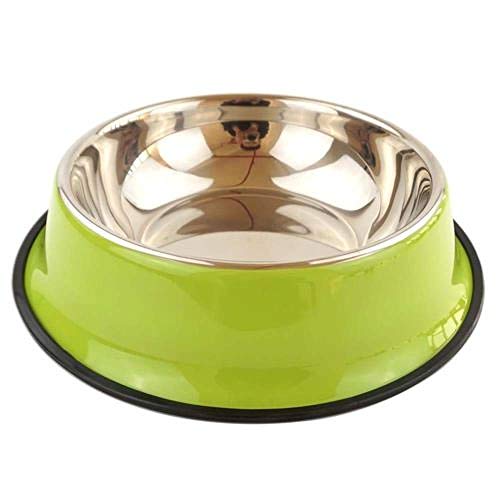 Fressnäpfe Für Hunde Fressnäpfe Für Katzen Pet Dog Bowl Katzenfutter Anti Skid Edelstahl Wasserfutterbehälter Kitten Dish Bowl Feeder Welpenfütterungswerkzeug Grün von ZNYLX