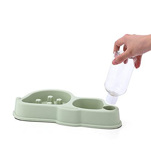 Fressnäpfe Für Hunde Fressnäpfe Für Katzen Pet Food Utensilien Anti Choking Bowl Automatische Trinkbrunnen Feeder Slow Food Bowl Puzzle Schüssel Grün von ZNYLX