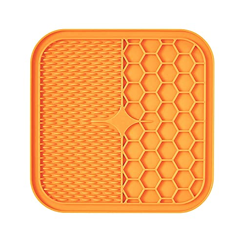 Fressnäpfe Für Hunde Fressnäpfe Für Katzen Pet Lick Pad Silikon Tiernahrung Utensilien Sauger Lick Pad Slow Food Pad Anti Erstickungs Slow Food Bowl Hund Lick Pad Big Orange von ZNYLX