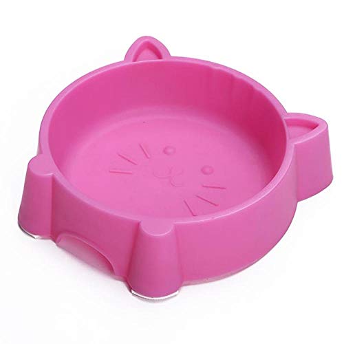 Fressnäpfe Für Hunde Fressnäpfe Für Katzen rutschfeste Pet Bowl Feeder Tragbare Kunststoff Katzengesicht Mehrzweck Cat Bowl Dog Bowl Wasserschalen Pet Supplies Pink von ZNYLX