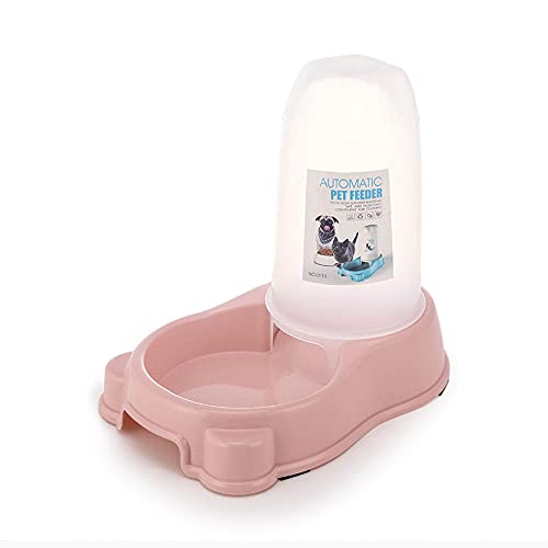 Haustier Schüssel Napf Für Katzen Und Hunde Automatische Haustier Trinkwasser Feeder Kunststoff Haustier Geschirr Hundenapf Cat Bowl Pink von ZNYLX