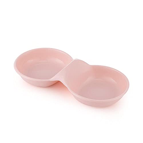 Haustier Schüssel Napf Für Katzen Und Hunde Pet Double Bowl Kunststoff Pet Double Bowl Kleines Haustier Spezialfutter Dog Bowl Cat Bowl Pink von ZNYLX