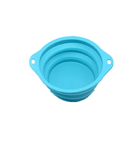 Haustier Schüssel Napf Für Katzen Und Hunde Pet Folding Bowl Kunststoff Binaural Dog Bowl Hundefutter Portable Outing Kunststoff Dog Bowl Cat Bowl Sky Blue von ZNYLX