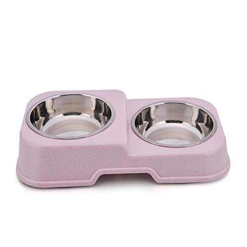 Haustier Schüssel Napf Für Katzen Und Hunde Pet Geschirr Double Bowl Höhe Design Anti Fall rutschfeste Cat Bowl Dog Bowl Pink von ZNYLX