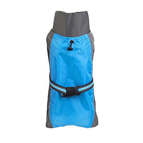 Hunde Regenmantel Regenjacke Für Hunde Wasserdicht Blauer Kleiner Hunderegenmantel Winterhundekleidung wasserdichte Jacke Mantel Reflektierende Hundekleidung Welpen Regenmantel M von ZNYLX