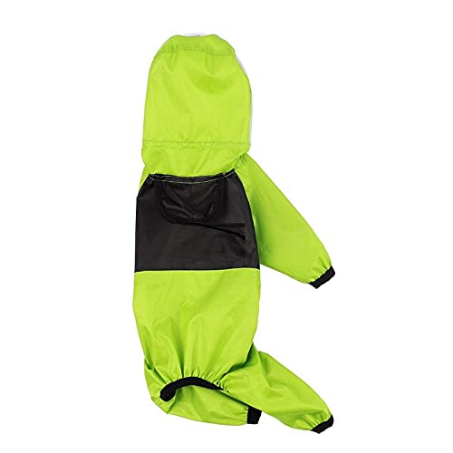 Hunde Regenmantel Regenjacke Für Hunde Wasserdicht Grüner Hunderegenmantel Haustier Overall Wasserdichter Welpen Regenmantel Outdoor All Inclusive Regendicht Atmungsaktiv Große Hundebekleidung 4XL von ZNYLX