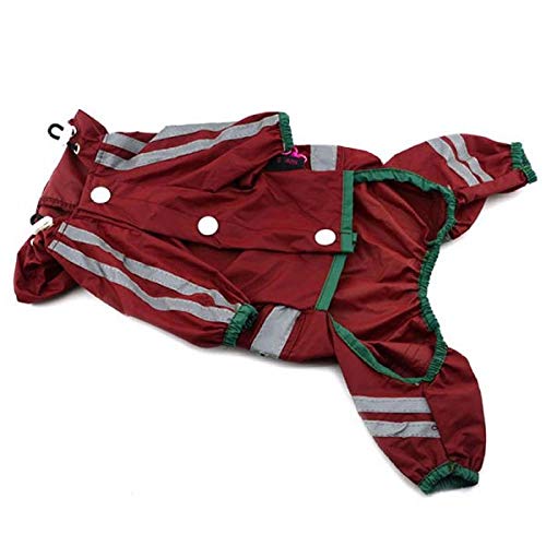 Hunde Regenmantel Regenjacke Für Hunde Wasserdicht Red Dog Regenmantel Jacke wasserdichte Kleidung Overall Bekleidung Hundekleidung Für Hunde Regenmäntel L von ZNYLX