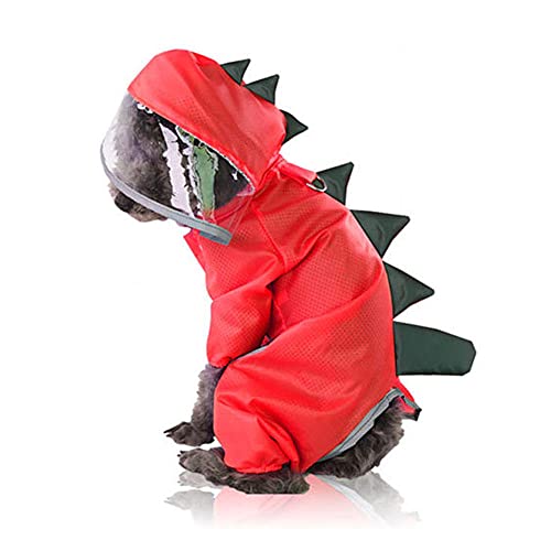 Hunde Regenmantel Regenjacke Für Hunde Wasserdicht Red Dog Wasserdichter Regenmantel Overall Reflektierender Regenmantel Hund Outdoor Kleidung Jacke Für Kleine Hunde Katzen S von ZNYLX