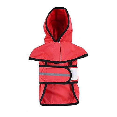 Hunde Regenmantel Regenjacke Für Hunde Wasserdicht Roter Großer Hund Regenmantel Kleidung wasserdichte Regenjacke Overall Für Haustier Große Hunde Welpen M von ZNYLX