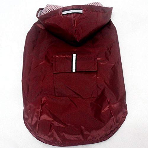 Hunde Regenmantel Regenjacke Für Hunde Wasserdicht Roter Reflektierender Hunderegenmantel wasserdichte Haustierkleidung Regenjacke Sicherheitsregenbekleidung Für Haustiere Kleine Mittlere Hunde 5XL von ZNYLX