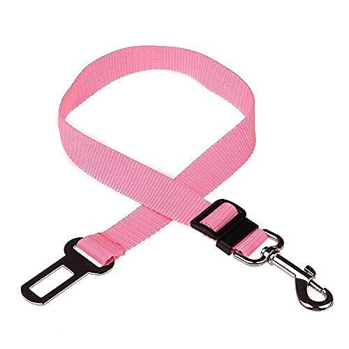 Hunde Sicherheitsgurt Auto Rosa Hund Katze Auto Sicherheitsgurt Haustier Fahrzeug Sicherheitsgurt Leine Für Hunde Reise Traktionshalsband Geschirr Hundeleine Clip 1 Stück von ZNYLX