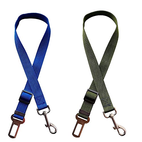 Hundeautogeschirr Sicherheitsgurt 2 Stück Hundesicherheit Einstellbare Autosicherheitsgurt Harness Leine Welpen Sicherheitsgurt Travel Clip Strap Leads von ZNYLX