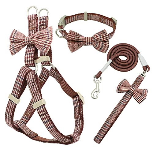 Hundegeschirr Katzengeschirr Mit Leine Haustiergeschirr Und Leinenhalsband Set Verstellbare Schleife Nylon Für Kleine Mittelgroße Hundeleinen Outdoor Walking Pet Supplies Am von ZNYLX