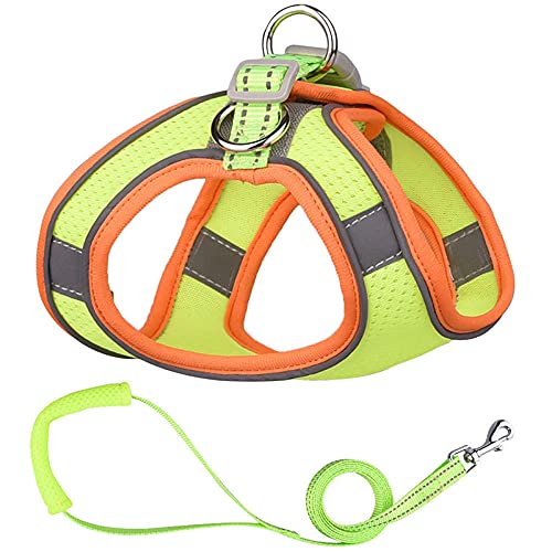 Hundegeschirr Katzengeschirr Mit Leine Puppy Mesh Harness Weich Gepolsterte Hundeleine Kleine Hunde Katzengeschirr Weste Hundezubehör C XL von ZNYLX