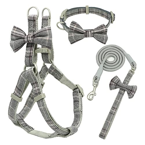 Hundegeschirr Katzengeschirr Set Haustiergeschirr Und Leinenhalsband Set Verstellbare Schleife Nylon Für Kleine Mittelgroße Hundeleinen Outdoor Walking Pet Supplies Bm von ZNYLX