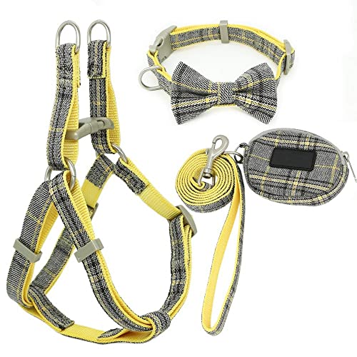 Hundegeschirr Katzengeschirr Set Hundegeschirr Und Leine Set Verstellbares Nylon Hundehalsband Für Kleine Mittelgroße Hunde Haustierprodukte Walking Bm von ZNYLX