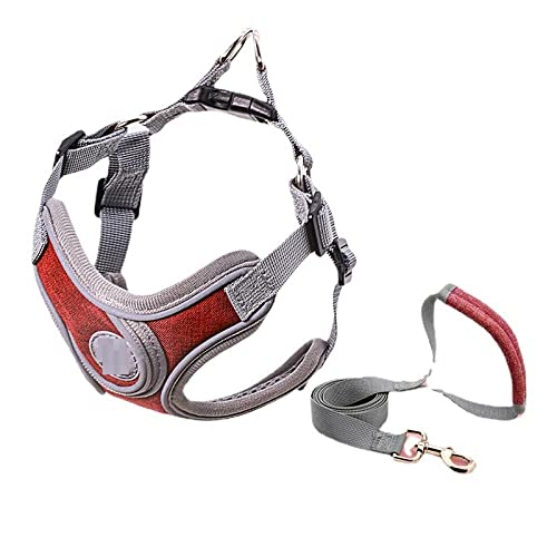 Hundegeschirr Leine Set Red Pets Dogs Verstellbares Geschirr Für Hunde Welpen Weste Halsband Leine Hundezubehör S von ZNYLX