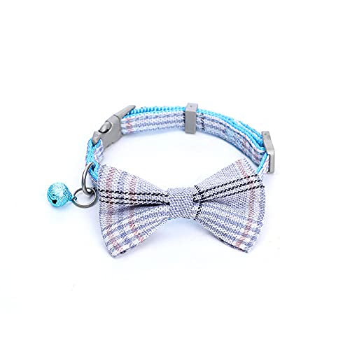 Hundehalsband Mit Fliege Verstellbares Katzenhalsband Blaues Katzenhalsband Bowknot Verstellbare Sicherheitsschnalle Fliege Katzenzubehör Halsband Für Katzen Mit Glocke Einfarbig von ZNYLX