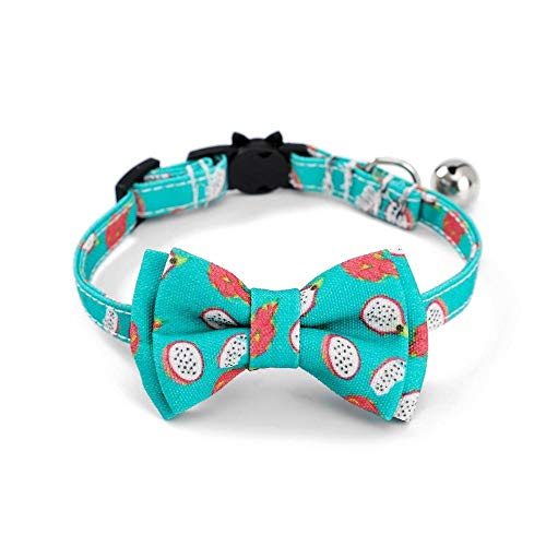 Hundehalsband Mit Fliege Verstellbares Katzenhalsband Grüne Katzenhalsbänder Bowknot Baumwolle Fliege Kätzchen Kragen Glocken Halskette Verstellbare Welpen Katzen Haustiere Bandana Kragen von ZNYLX