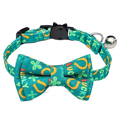 Hundehalsband Mit Fliege Verstellbares Katzenhalsband Katzenhalsband Mit Glocke Safe Breakaway Verschluss Welpenhalskette Verstellbare Kätzchen Bowknot Fliege Haustiere Zubehör F von ZNYLX