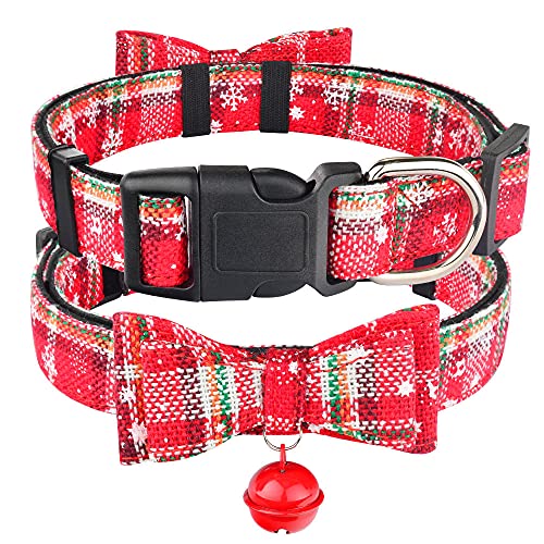 Hundehalsband Mit Schleife Einzigartiges Katzenhalsband 1 Stück Rosa Hundehalsband Breakaway Mit Fliege Und Glocke Für Katze Welpen Haustier Fliege Verstellbar M von ZNYLX