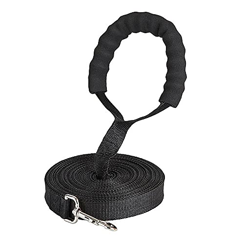 Hundeleine Aus Nylon Schwarze Lange Nylonleine Für Hundetraining Im Freien 3M 6M 10M 15M 20M 30M 50M Leine Mit Baumwollgriff 1 8M von ZNYLX