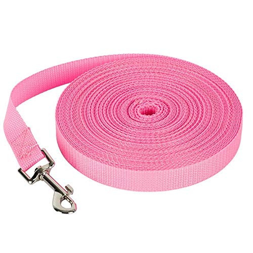 Hundeleine Nylon Haustier Hundeleine Für Hunde Katzen Nylon Walk Hundeleine 3M 6M 10M Outdoor Sicherheitstraining Hundegeschirr 10M Rosa von ZNYLX