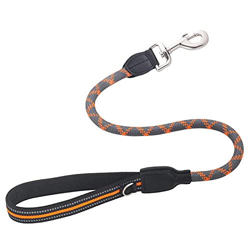 Hundeleine Nylon Kurzes Traktionsseil Für Große Hunde Traktion Für Große Hunde Reflektierendes Kletterseil Walking Training Orange L von ZNYLX