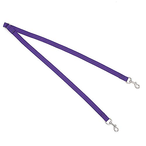 Hundeleine Splitter Double Twin Dual Coupler Hundeleine Strong Nylon Pet Cat Hundeleine Zwei Wege Haustierleinen Für Kleine Hunde Katzen Violett von ZNYLX