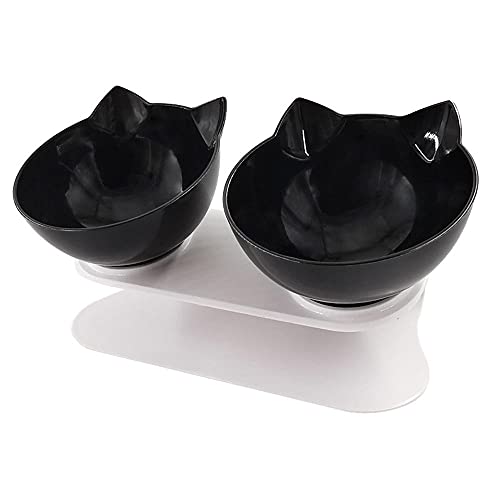 Hundenapf Katzenschüssel Cat Double Bowl Cat Bowl Dog Bowl rutschfeste Futternapf Mit Erhöhtem Ständer Cat Feeding Dog Feeder Haustierbedarf 5 von ZNYLX