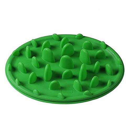 Hundenapf Katzenschüssel Silikon Pet Bowl Hund Katze Anti Slip Slow Feeder Anti Gulping Dish Für Puppy Green S von ZNYLX