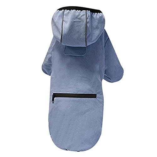 Hunderegenmantel Wasserdicht Hunde Regenjacke Blauer Hund Regenmantel Wasserdicht Reflektierende Tragbare Kapuzen Poncho Outdoor Bekleidung Hund Outdoor Bekleidung S von ZNYLX