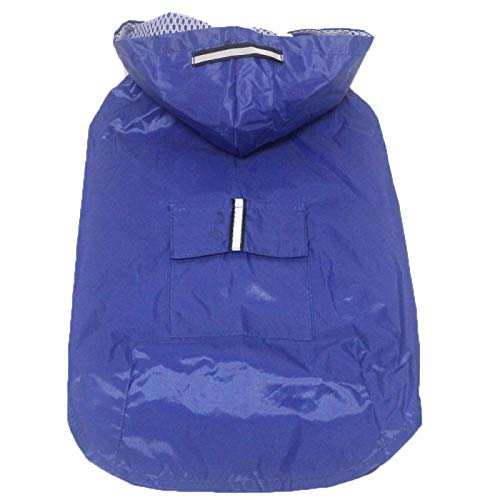 Hunderegenmantel Wasserdicht Hunde Regenjacke Blauer Reflektierender Hunderegenmantel wasserdichte Haustierkleidung Regenjacke Sicherheitsregenbekleidung Für Haustiere Kleine Mittlere Hunde 3XL von ZNYLX