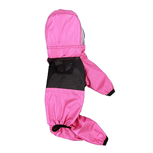 Hunderegenmantel Wasserdicht Hunde Regenjacke Rosa Hunderegenmantel Haustier Overall Wasserdichter Welpen Regenmantel Outdoor All Inclusive Regendicht Atmungsaktiv Große Hundebekleidung XL von ZNYLX