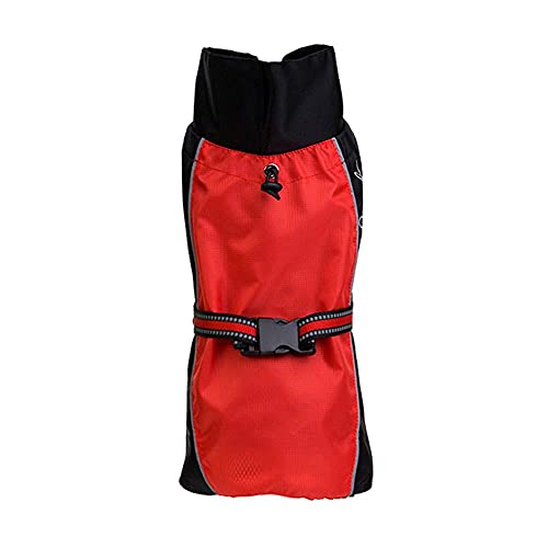 Hunderegenmantel Wasserdicht Hunde Regenjacke Roter Kleiner Hunderegenmantel Winterhundekleidung wasserdichte Jacke Mantel Reflektierende Hundekleidung Welpen Regenmantel L von ZNYLX