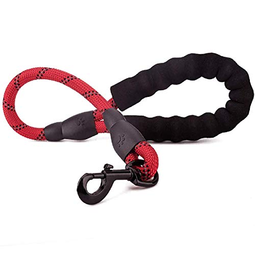 Kurzführer Hund Rotes Kurzes Hundeleinenseil 2Ft Strong Mountain Climbing Lead Reflektierende Trainingsleinen Für Large Und Extra Large von ZNYLX