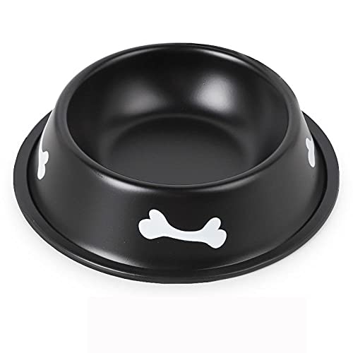 Näpfe Für Hunde Haustier Schüssel Black Pets Bowl Futter Wasserfütterungsplatte Tragbare Edelstahlschale Für Hunde Cat Water Feeder Dishes Verschiedene Größen 15Cm von ZNYLX