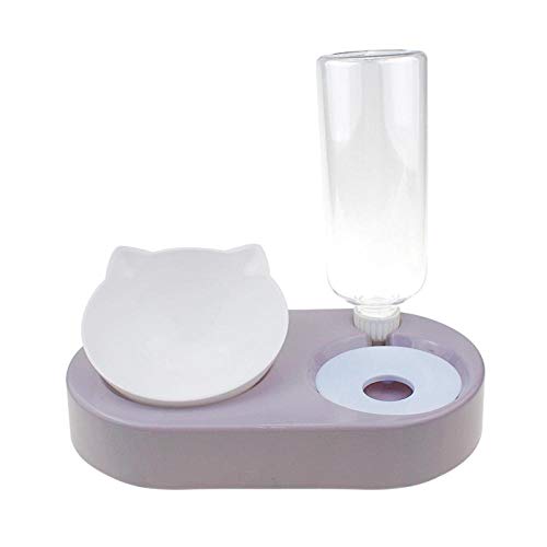 Näpfe Für Hunde Haustier Schüssel Cat Bowl Wasserspender Automatische Wasserspeicherung Pet Dog Katzenfutter Bowl Futterbehälter Mit Waterer Pet Feeder Grau von ZNYLX