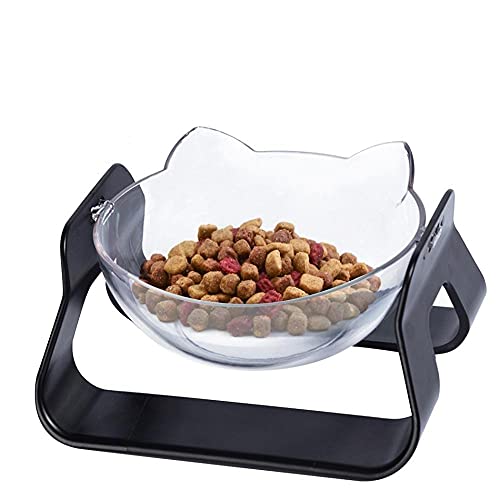 Näpfe Für Hunde Haustier Schüssel Cat Shape Einstellbare Pet Cat Bowl Feeder Multi Winkel Cat Snacks Bowl Mit Boden Für Hunde Cats Pet Supplies Black von ZNYLX