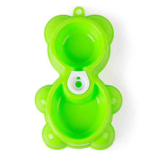 Näpfe Für Hunde Katzenschüssel Futterstation Hund Pet Bowl Dog Bowl Trinkwasser Double Bowl Hund Cat Rice Rice Feeder Green von ZNYLX